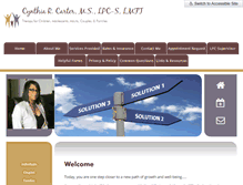 Tablet Screenshot of cynthiarcartertherapy.com